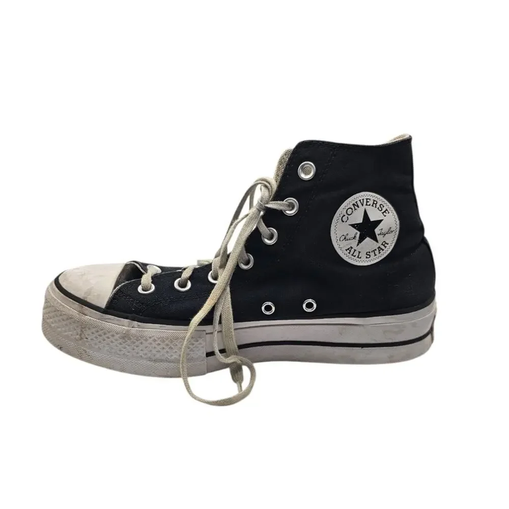 Converse Chuck Taylor All Star Platform High Top Sneakers Black Size 8